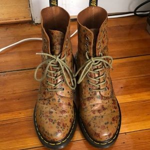 Floral Lace-Up Dr. Martens Clemency Boots